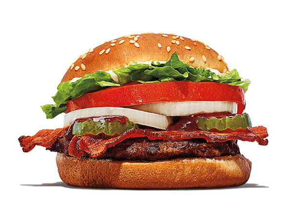 Burger King Whopper Jr. with BBQ, Bacon, and Cheese