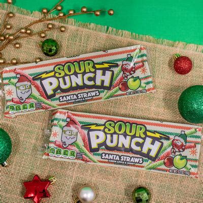 Sour Punch Santa Straws